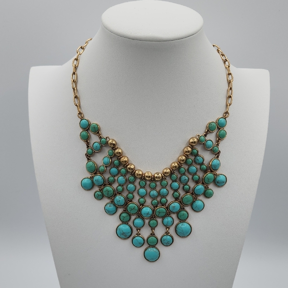 Lucky Brand Jewelry - Lucky Brand Gold and Turquoise Necklace